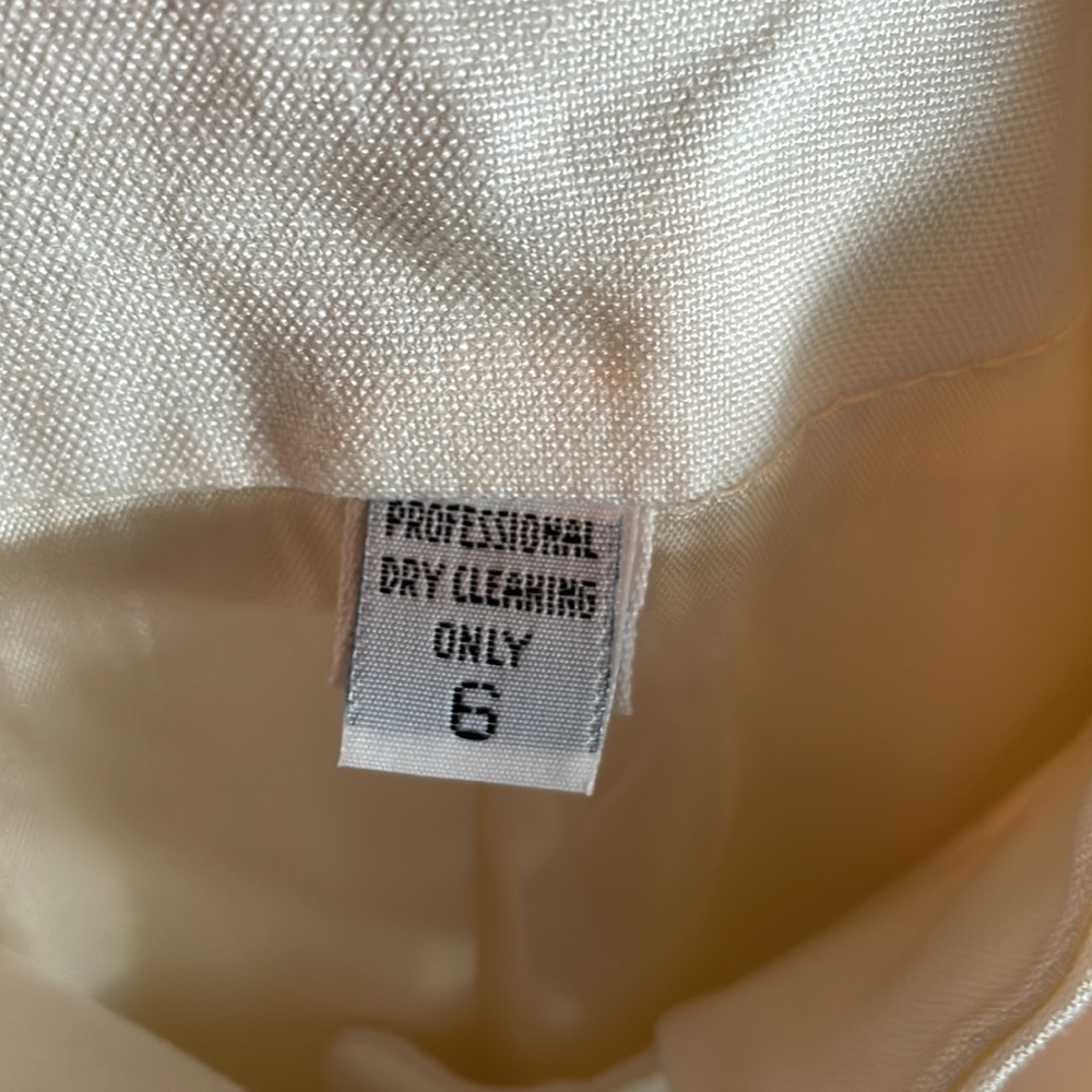 Vintage 80’s Women’s 6 Suit Jacket/Blazer Ivory Made in The USA Deadstock NWT - Picture 7 of 14